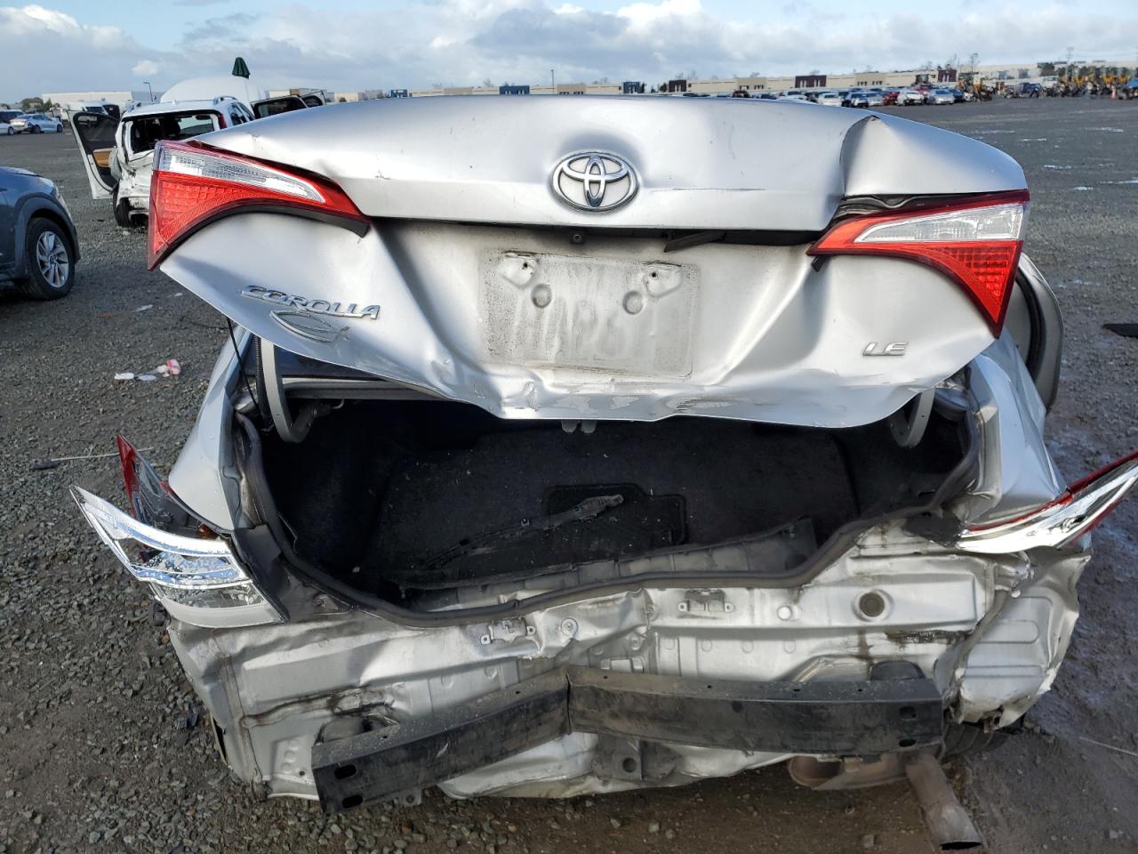 2014 Toyota Corolla VIN 5YFBURHE2EP165496 Copart auction photo, rear end damage thumbnail 6