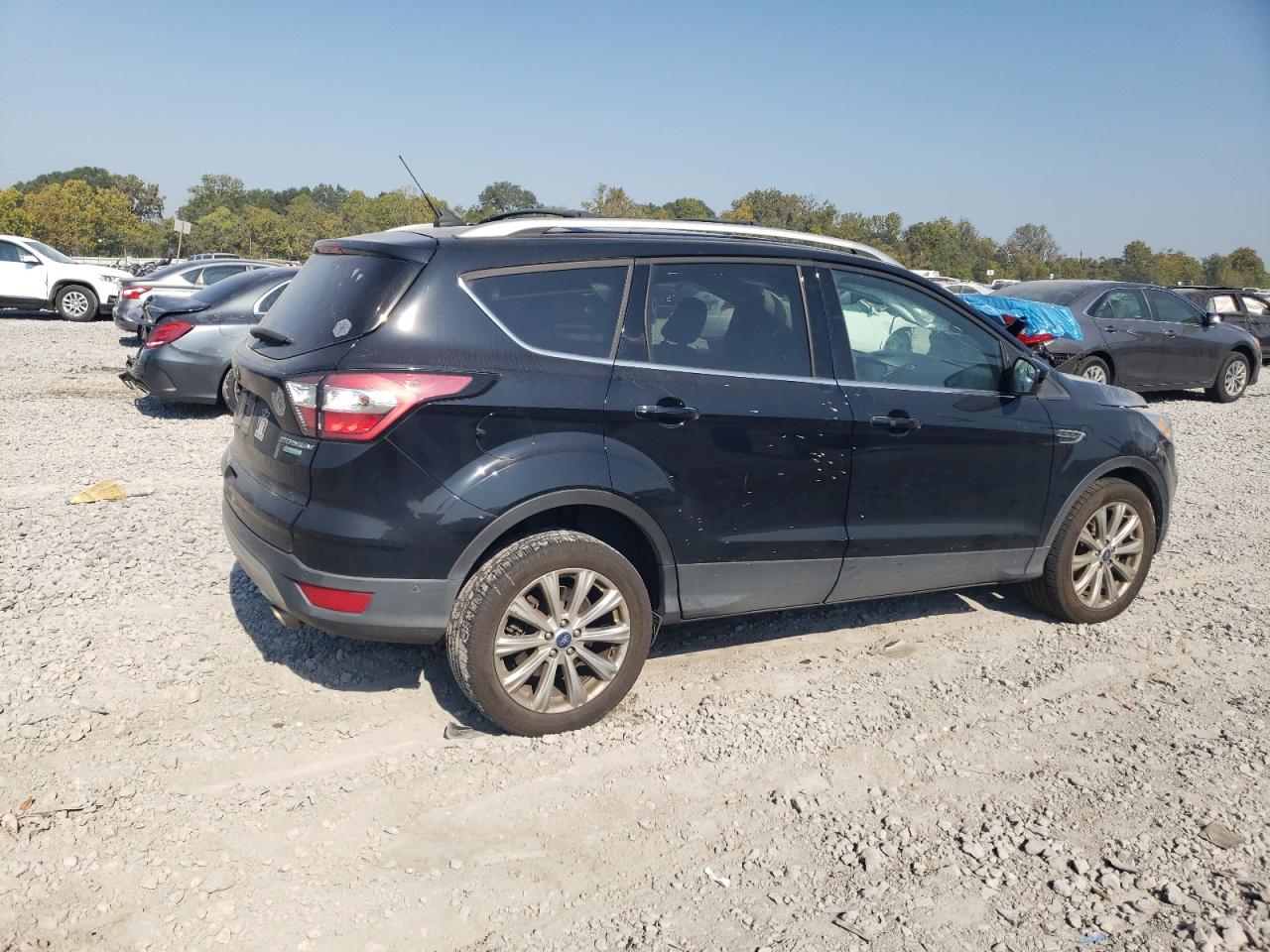 2018 Ford Escape VIN 1FMCU0J99JUD14072 Copart auction photo, side / front end damage thumbnail 3