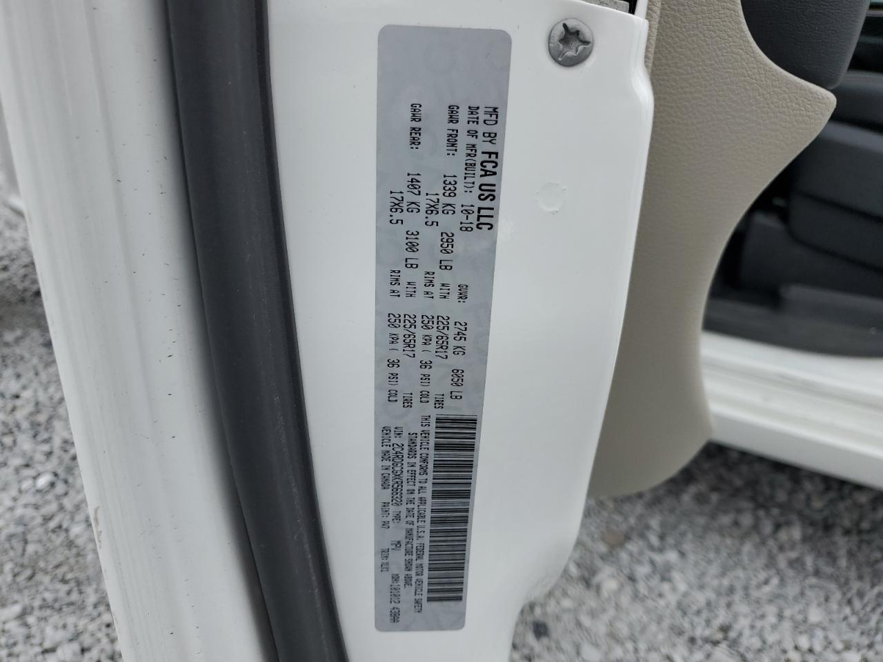 2019 Dodge Caravan VIN 2C4RDGCGXKR566320 Copart auction photo, water/flood damage thumbnail 13