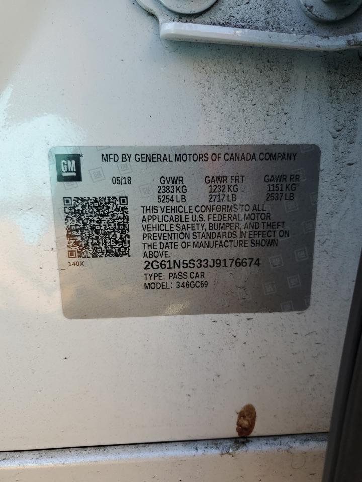 2018 Cadillac XTS VIN 2G61N5S33J9176674 Copart auction photo, water/flood damage thumbnail 12