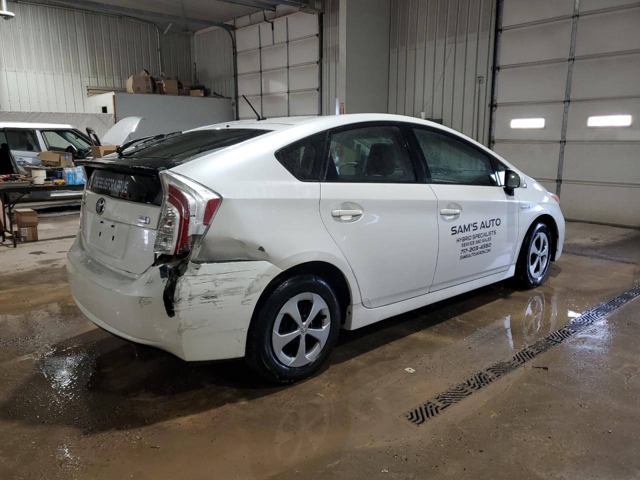 2014 Toyota Prius VIN JTDKN3DU3E0383206 Copart auction photo, rear end damage thumbnail 3