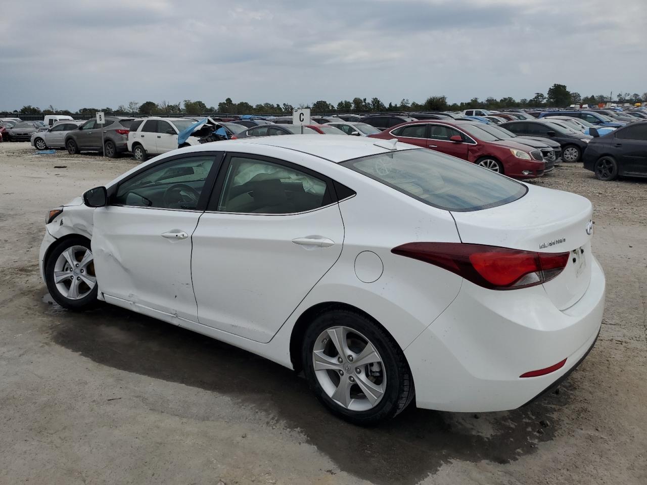 2016 Hyundai Elantra VIN 5NPDH4AE6GH775685 Copart auction photo, front end / side damage thumbnail 2
