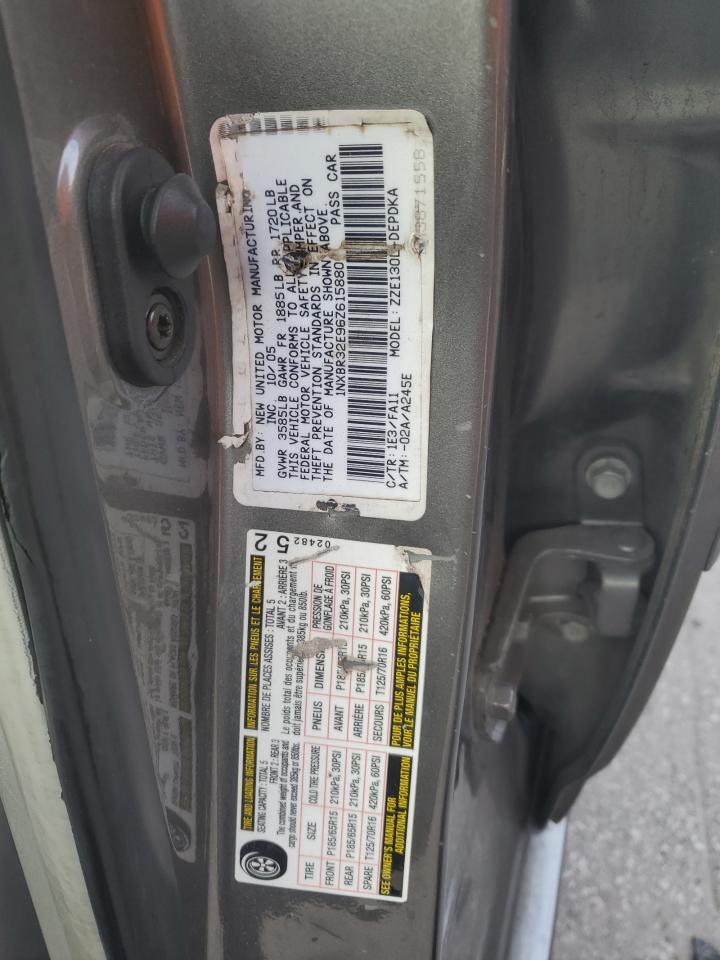 2006 Toyota Corolla VIN 1NXBR32E96Z615880 Copart auction photo, side / front end damage thumbnail 12