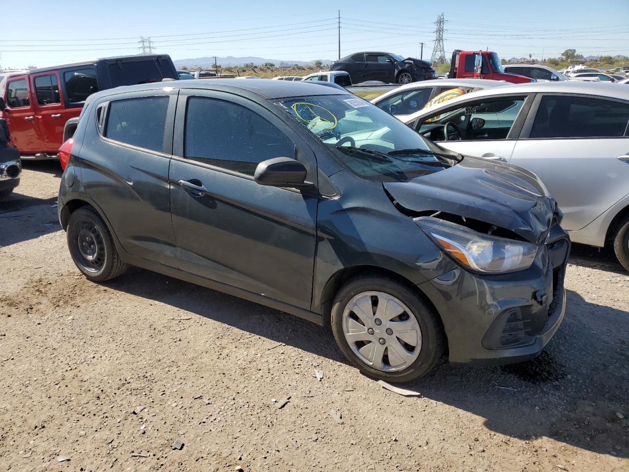 2018 Chevrolet Spark VIN KL8CB6SA0JC476001 Copart auction photo, front end / frame damage damage thumbnail 4
