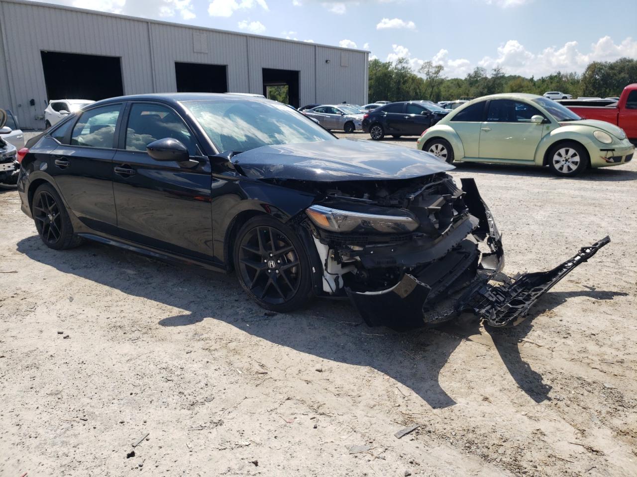 2022 Honda Civic VIN 2HGFE2F59NH539070 Copart auction photo, front end / side damage thumbnail 4
