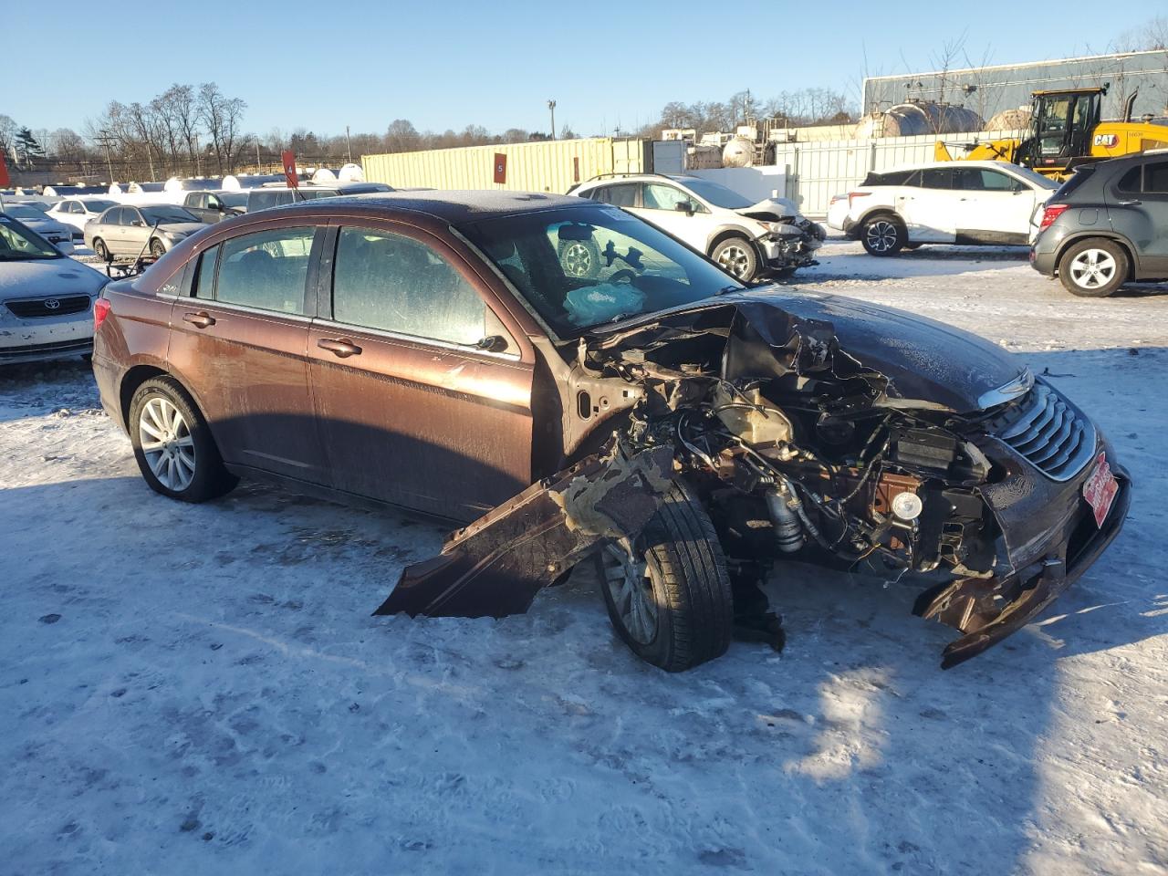 2013 Chrysler 200 VIN 1C3CCBBB3DN765120 Copart auction photo, front end / undercarriage damage thumbnail 4