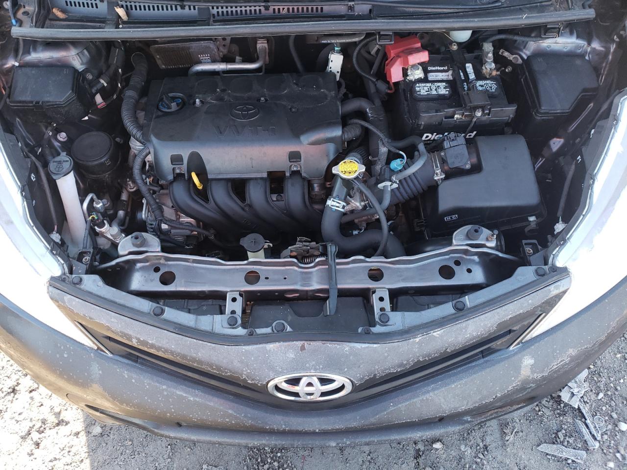 2012 Toyota Yaris VIN JTDKTUD30CD515315 Copart auction photo, front end / undercarriage damage thumbnail 13