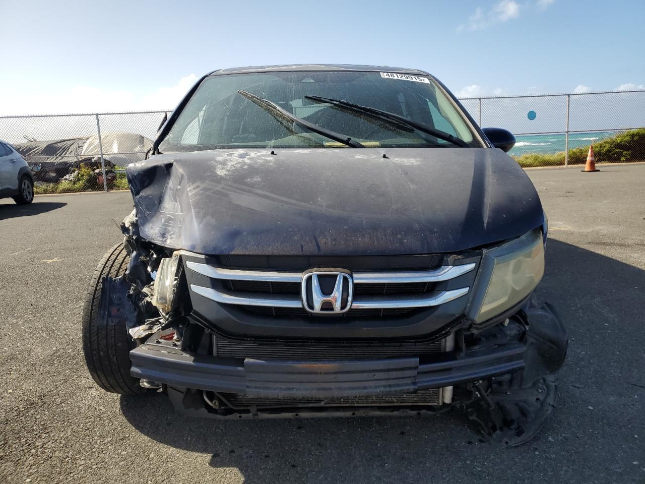2014 Honda Odyssey VIN 5FNRL5H64EB114757 Copart auction photo, front end / side damage thumbnail 5