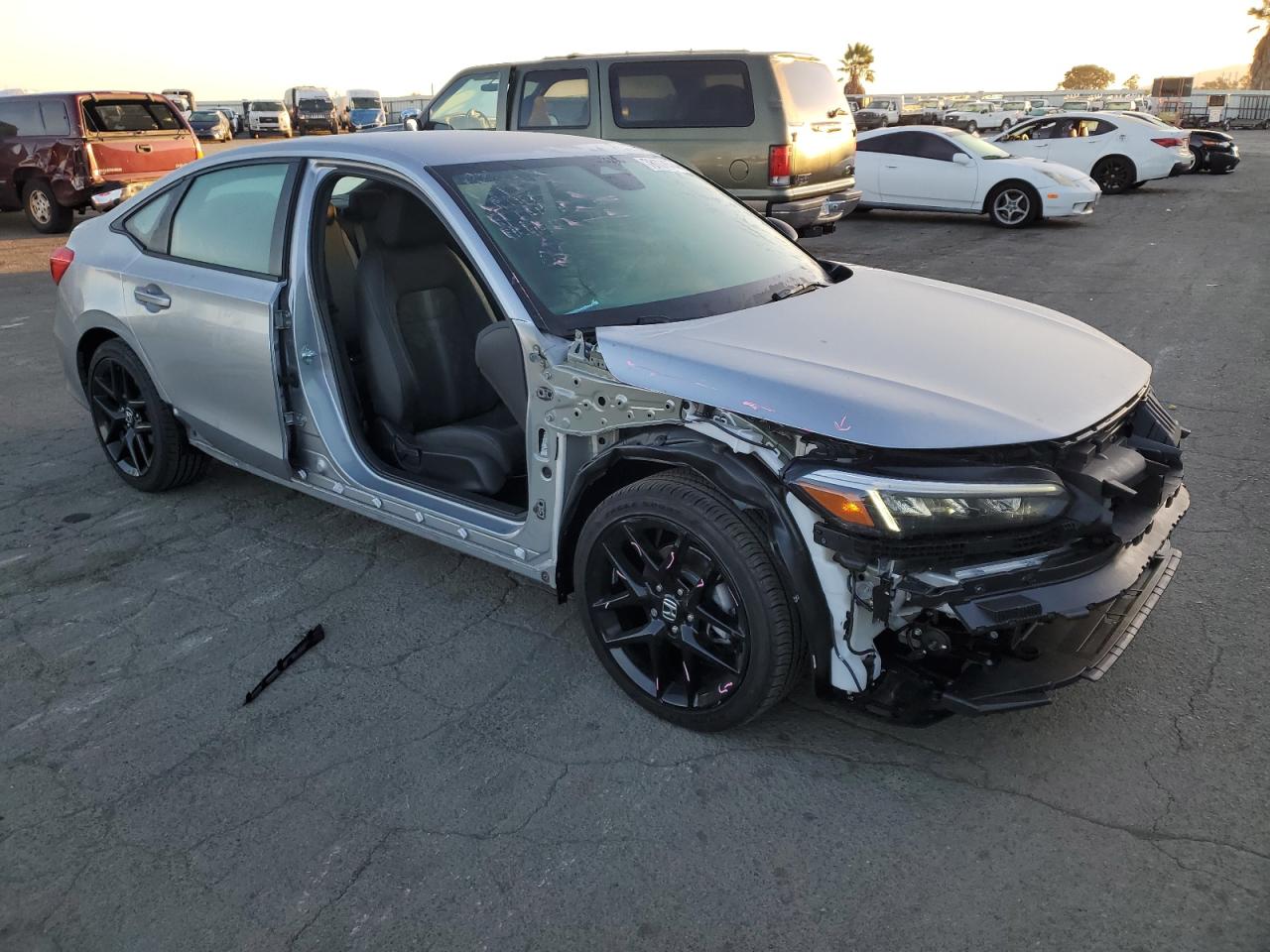 2024 Honda Civic VIN 2HGFE2F56RH575353 Copart auction photo, side damage thumbnail 4