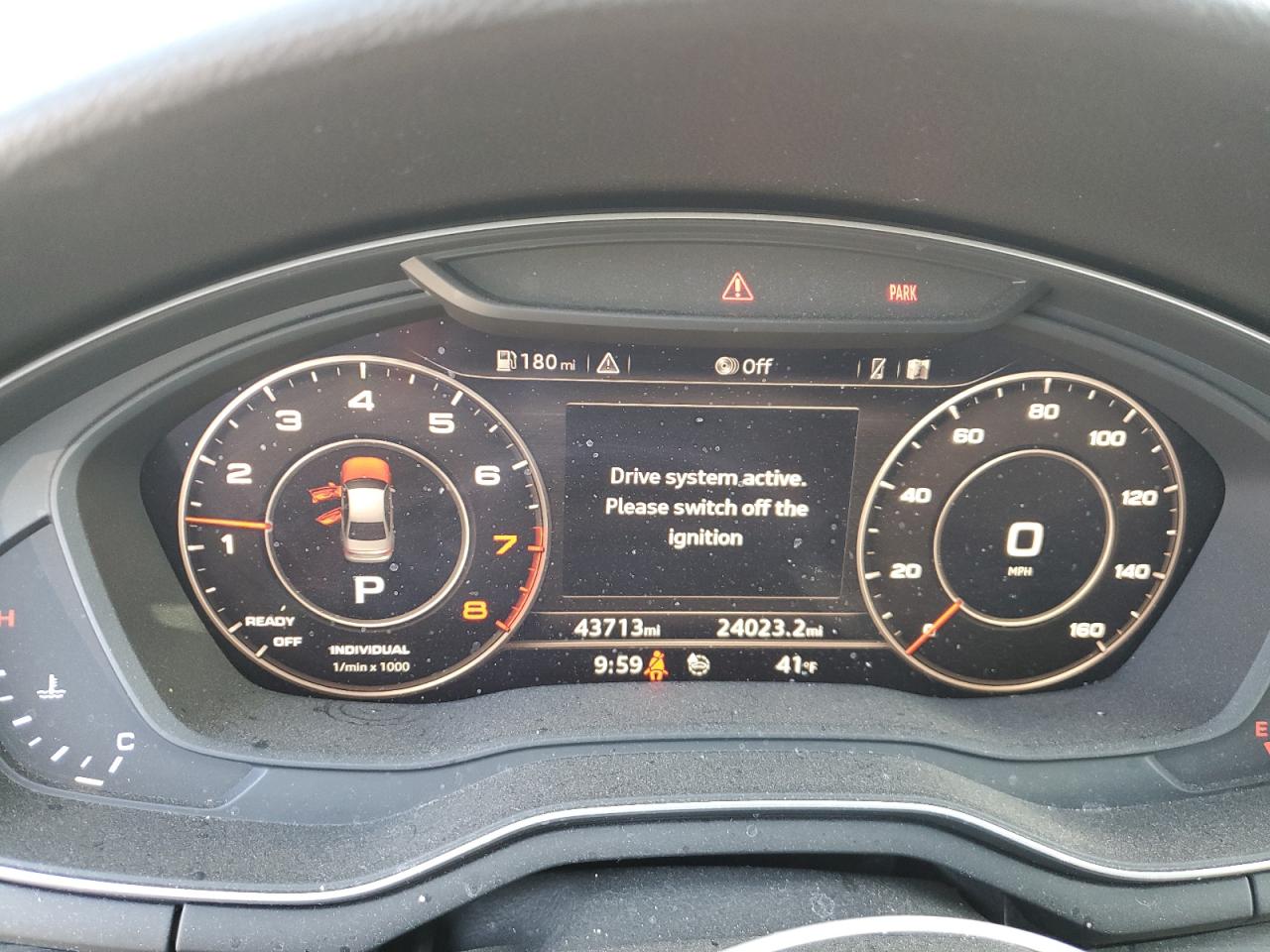 2019 Audi A4 VIN WAUENAF44KN016700 Copart auction photo, front end damage thumbnail 9