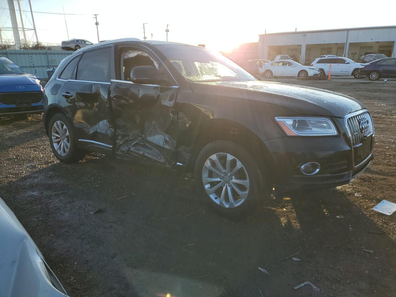 2017 Audi Q5 VIN WA1C2AFPXHA094924 Copart auction photo, side damage thumbnail 4