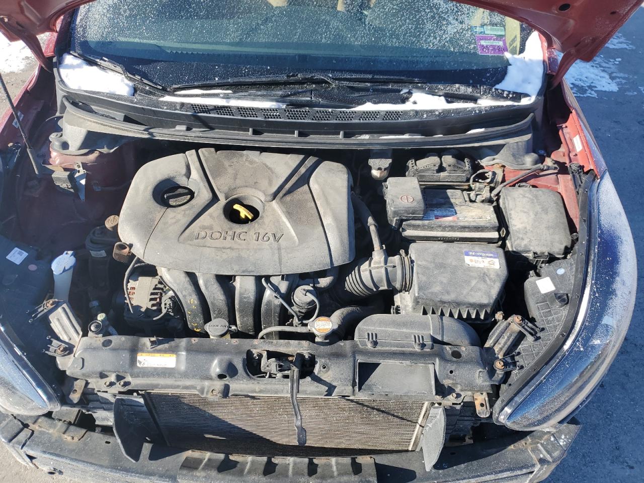 2011 Hyundai Elantra VIN KMHDH4AE0BU120478 Copart auction photo, front end damage thumbnail 12