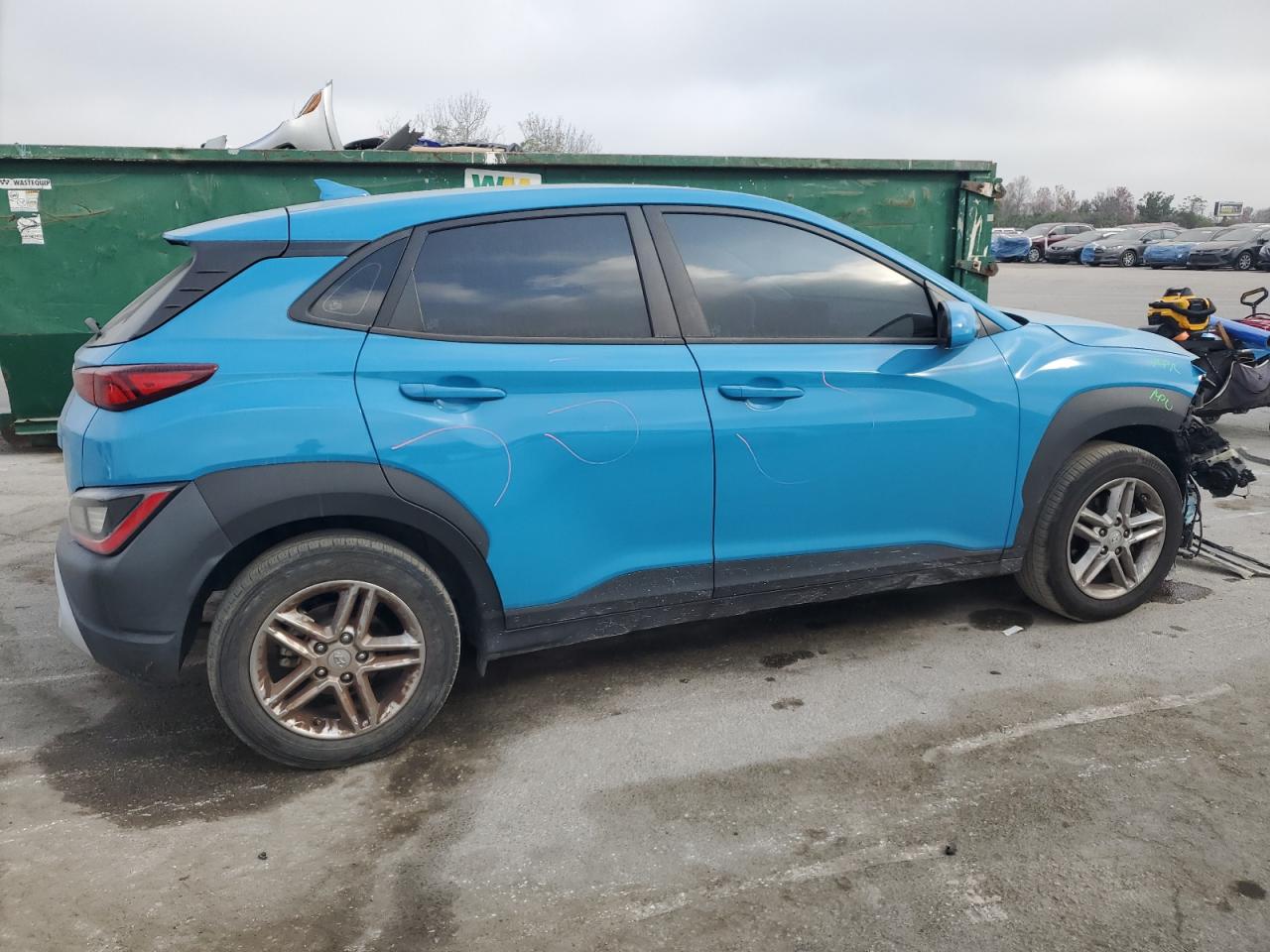 2022 Hyundai Kona VIN KM8K22AB4NU785746 Copart auction photo, front end damage thumbnail 3