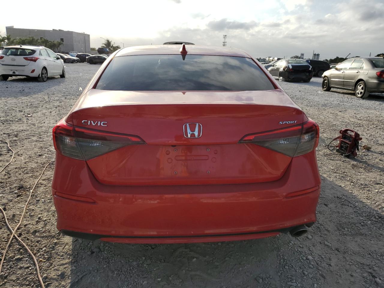 2022 Honda Civic VIN 2HGFE2F51NH561984 Copart auction photo, side damage thumbnail 6