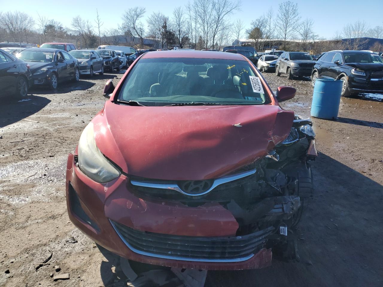 2014 Hyundai Elantra VIN 5NPDH4AE1EH535960 Copart auction photo, front end damage thumbnail 5