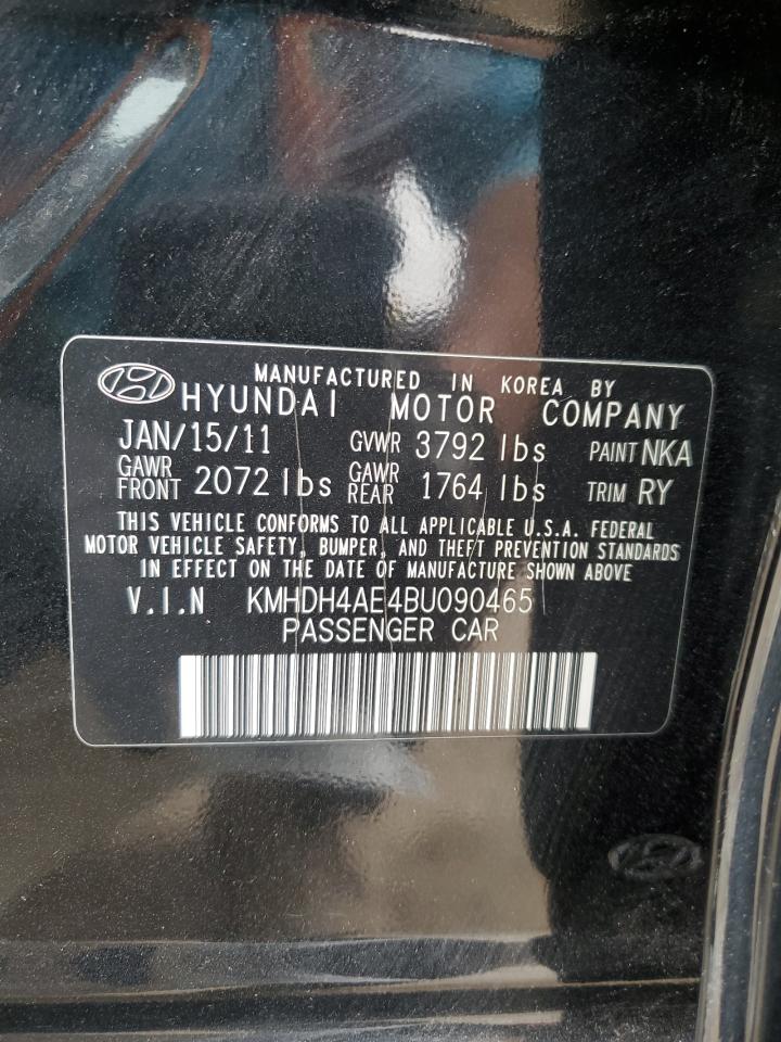 2011 Hyundai Elantra VIN KMHDH4AE4BU090465 Copart auction photo, hail damage thumbnail 12