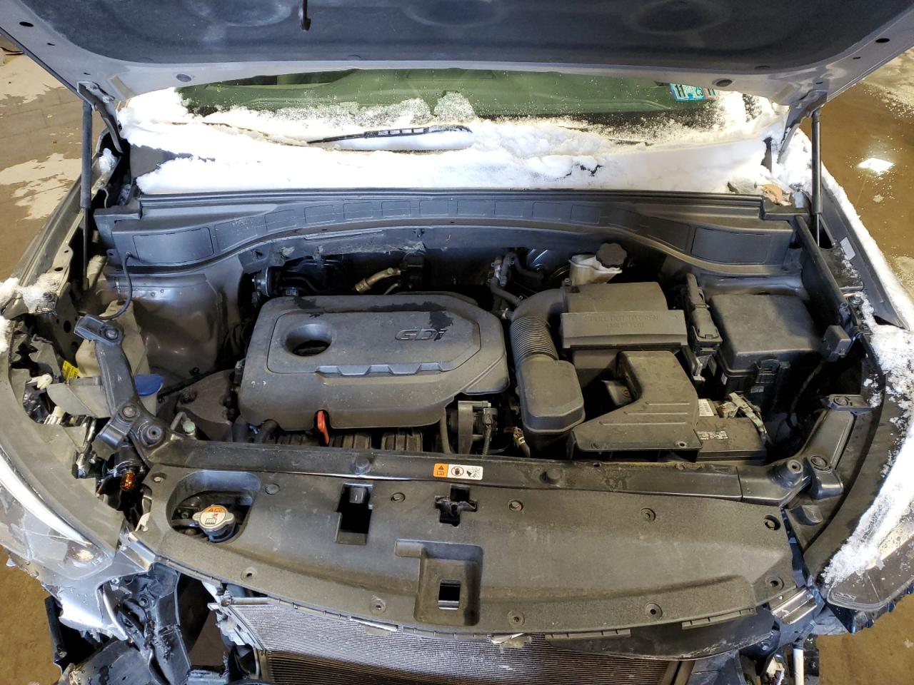 2018 Hyundai Santa Fe VIN 5XYZT3LB6JG547220 Copart auction photo, front end damage thumbnail 13