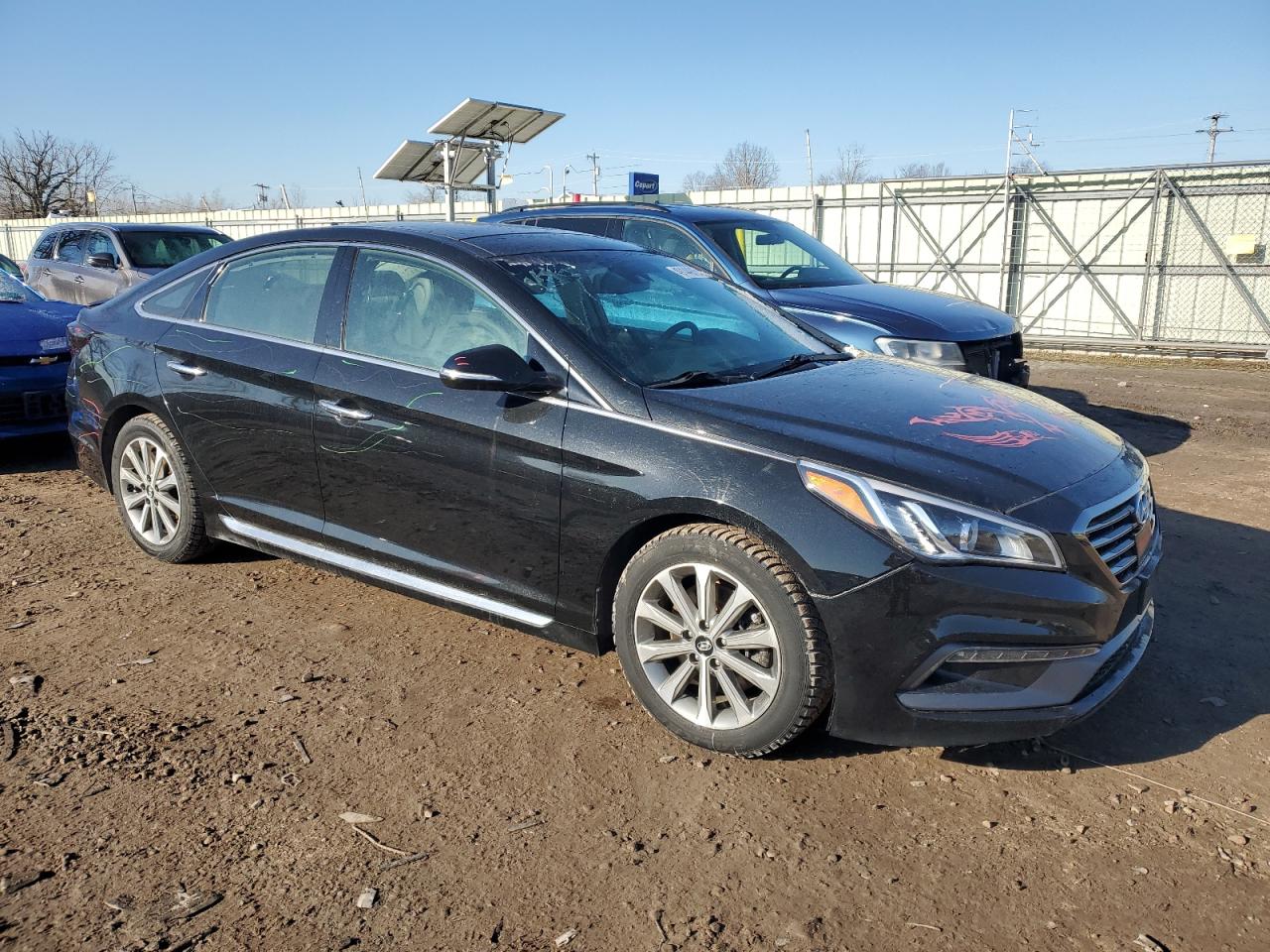 2016 Hyundai Sonata VIN 5NPE34AF2GH316178 Copart auction photo, side / rear end damage thumbnail 4