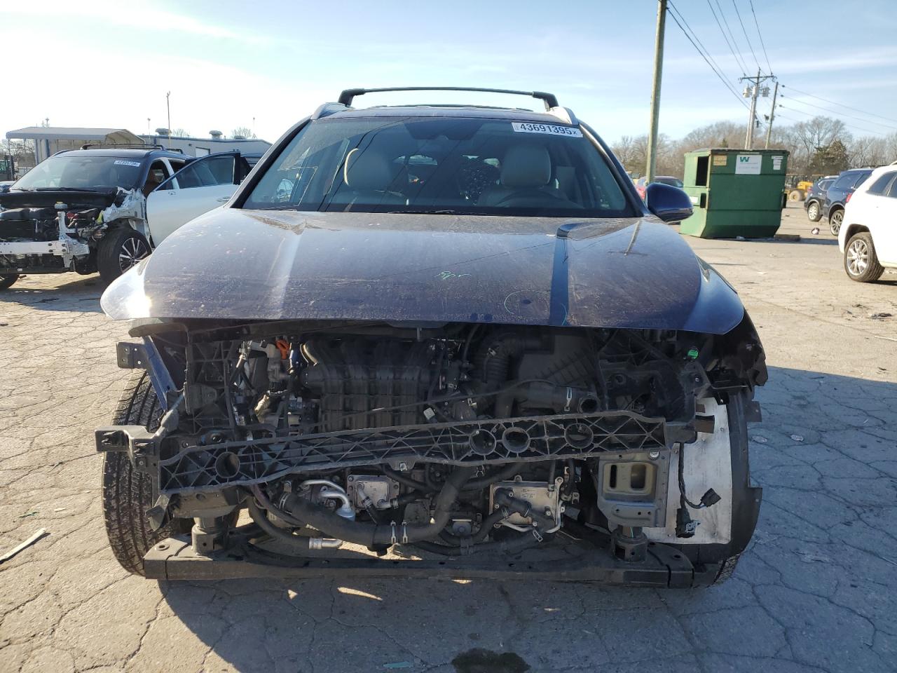 2022 Hyundai Santa Fe VIN 5NMS24AJ8NH477865 Copart auction photo, front end damage thumbnail 5