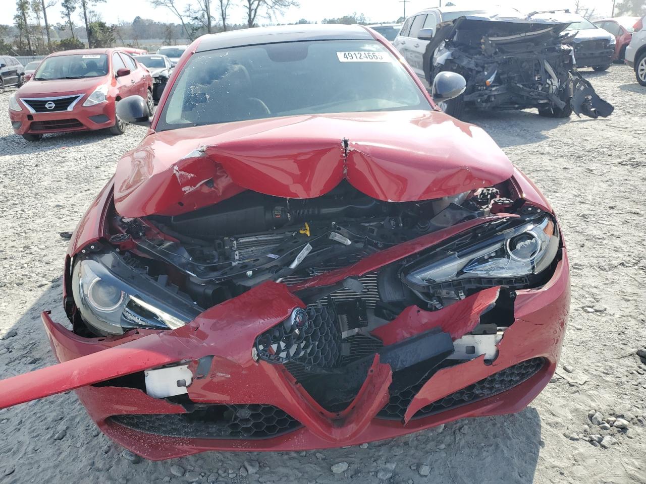2019 Alfa Romeo Giulia VIN ZARFAMBN8K7622840 Copart auction photo, front end damage thumbnail 5