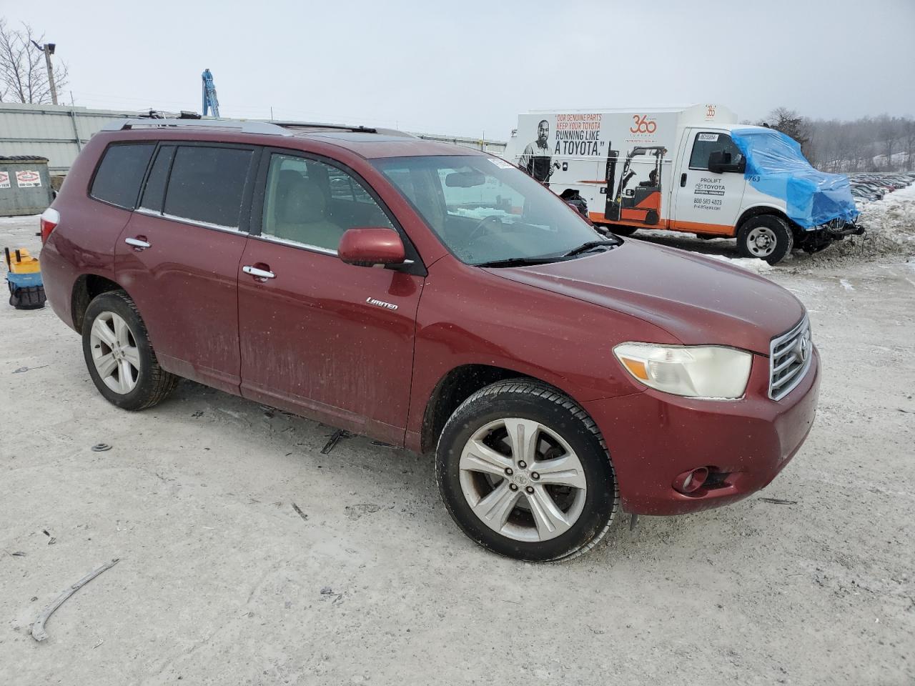 2010 Toyota Highlander VIN 5TDDK3EH0AS022879 Copart auction photo, side / front end damage thumbnail 4