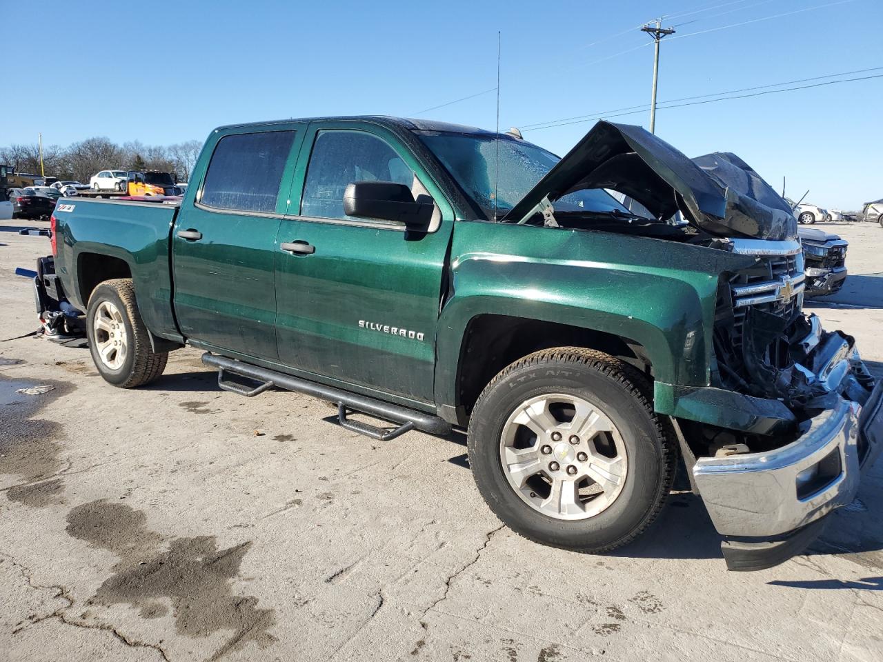 2014 Chevrolet Silverado VIN 3GCUKREC9EG487317 Copart auction photo, front end damage thumbnail 4