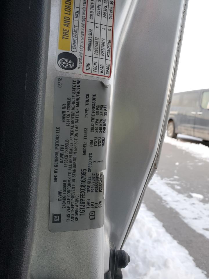 2012 GMC Canyon VIN 1GTJ6PFEXC8167955 Copart auction photo, front end damage thumbnail 15