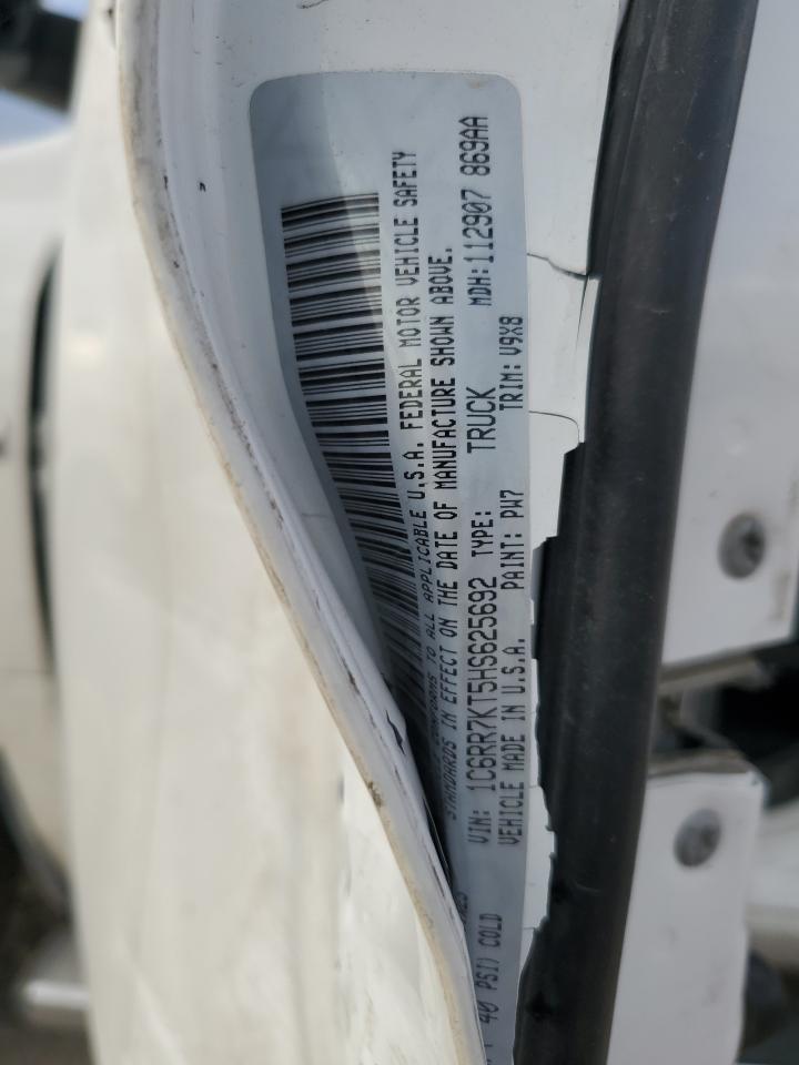 2017 RAM 1500 VIN 1C6RR7KT5HS625692 Copart auction photo, side damage thumbnail 14