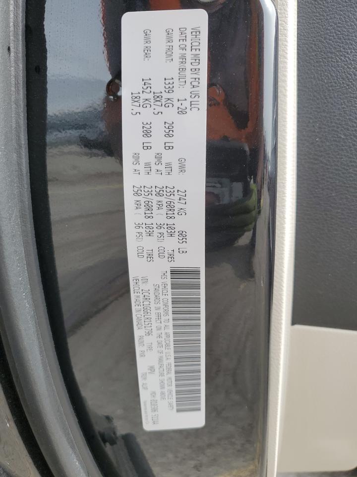 2020 Chrysler Pacifica VIN 2C4RC1GG6LR151796 Copart auction photo, front end damage thumbnail 13