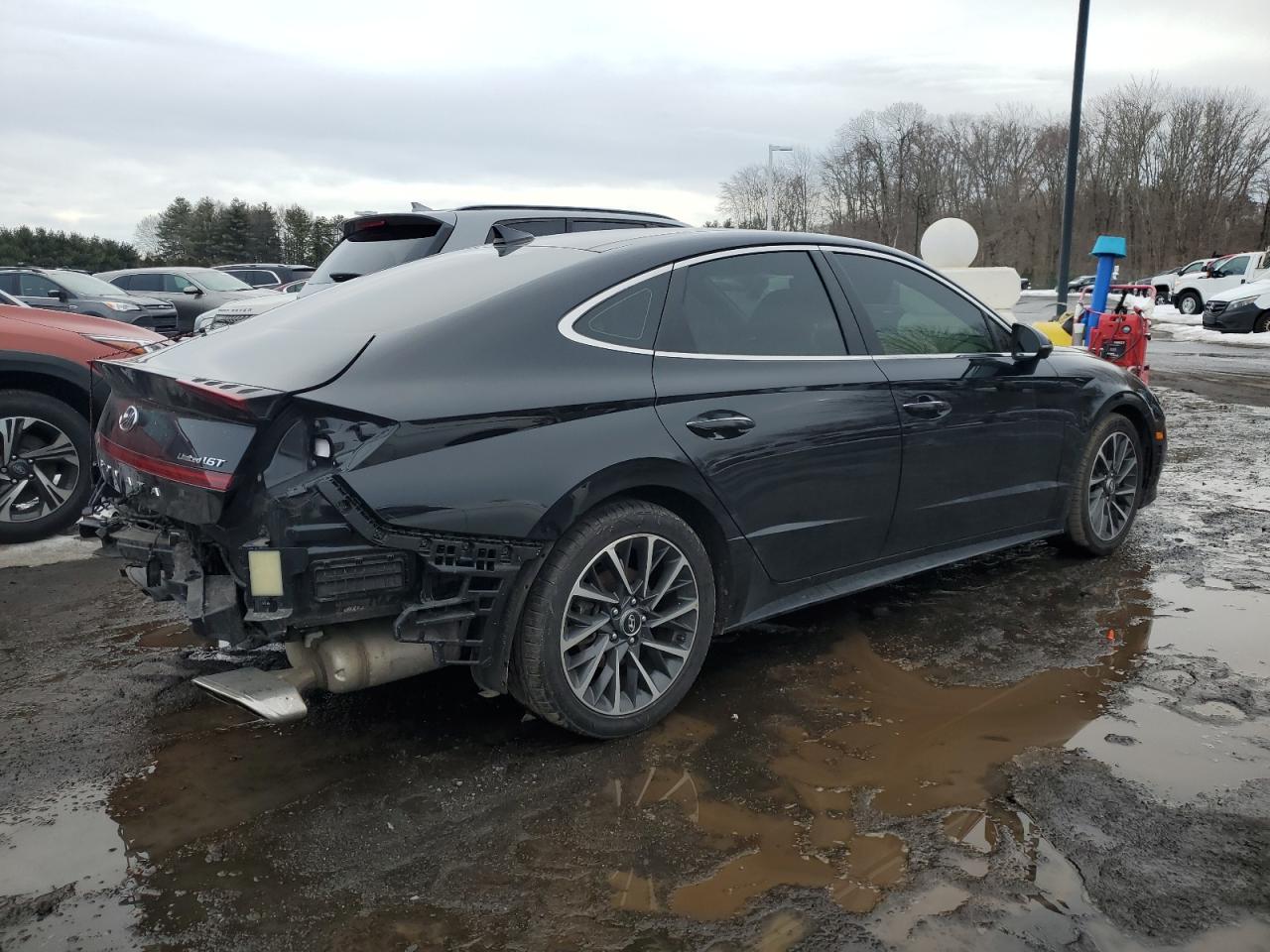 2020 Hyundai Sonata VIN 5NPEH4J26LH028270 Copart auction photo, rear end damage thumbnail 3