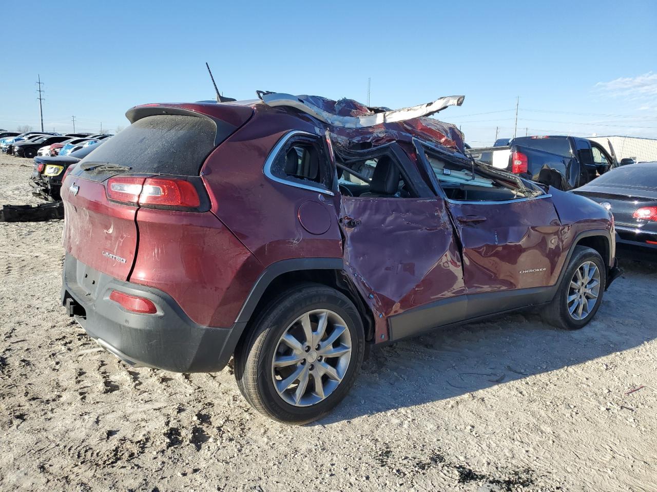 2018 Jeep Grand Cherokee VIN 1C4PJMDXXJD599137 Copart auction photo, side / top/roof damage thumbnail 3