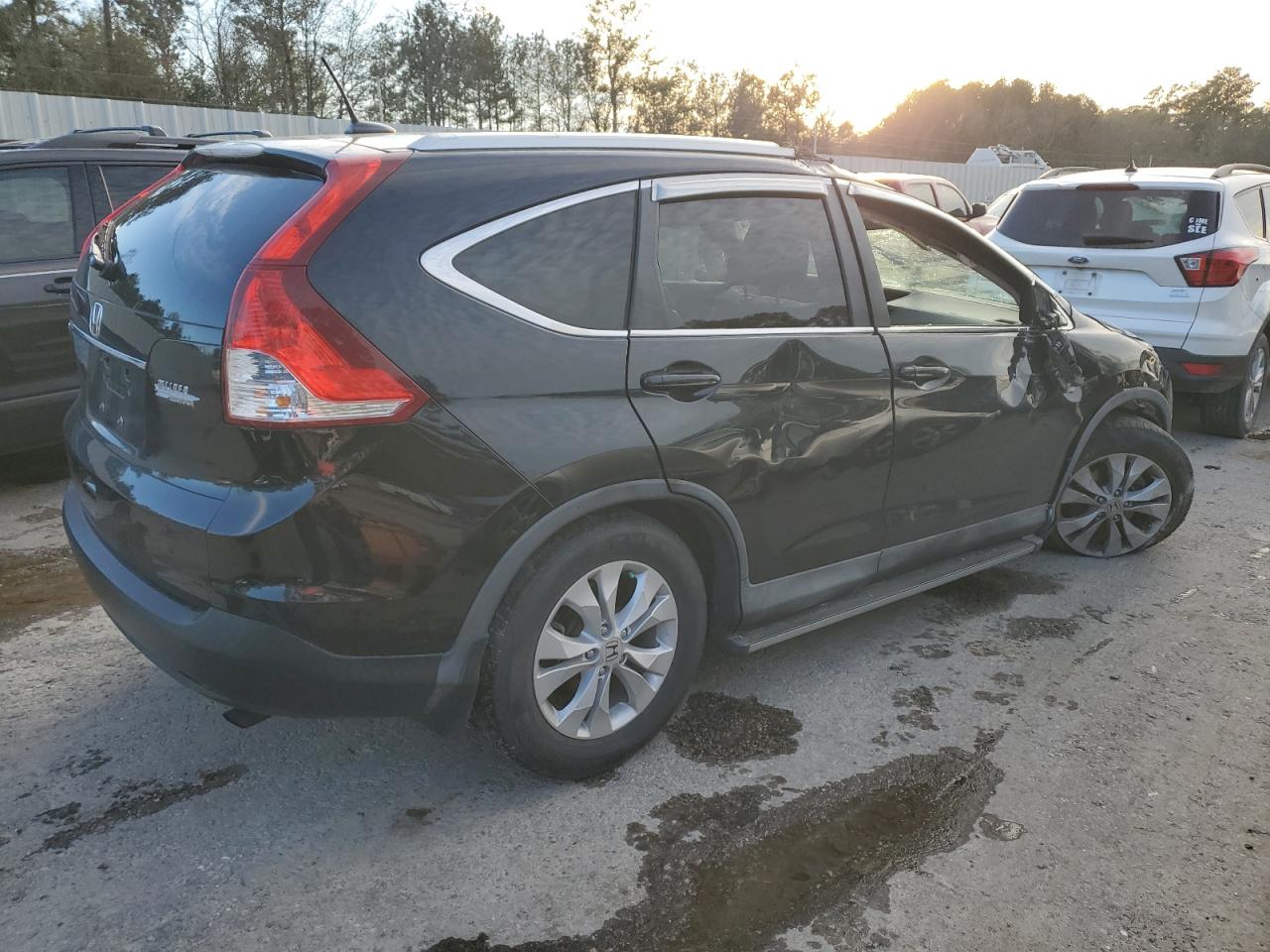 2014 Honda CR-V VIN 2HKRM3H77EH555794 Copart auction photo, rollover damage thumbnail 3