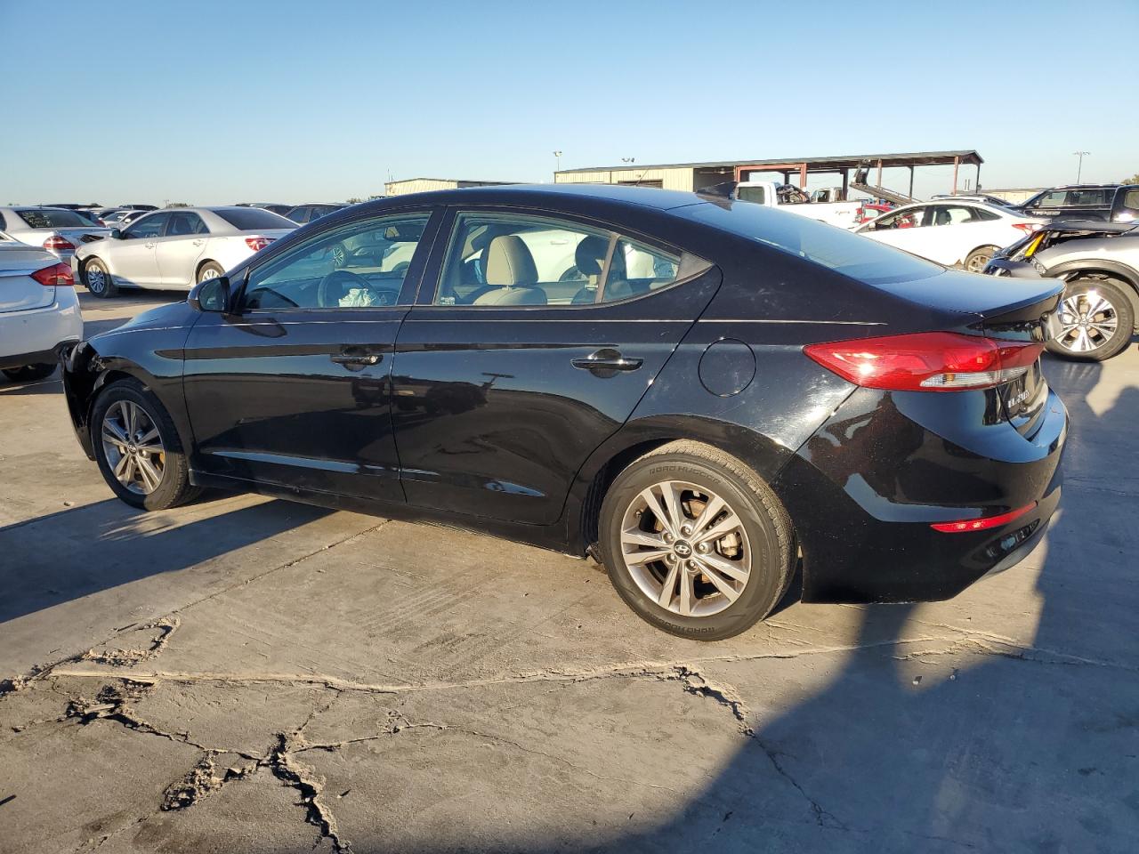 2018 Hyundai Elantra VIN KMHD84LF3JU654353 Copart auction photo, front end damage thumbnail 2