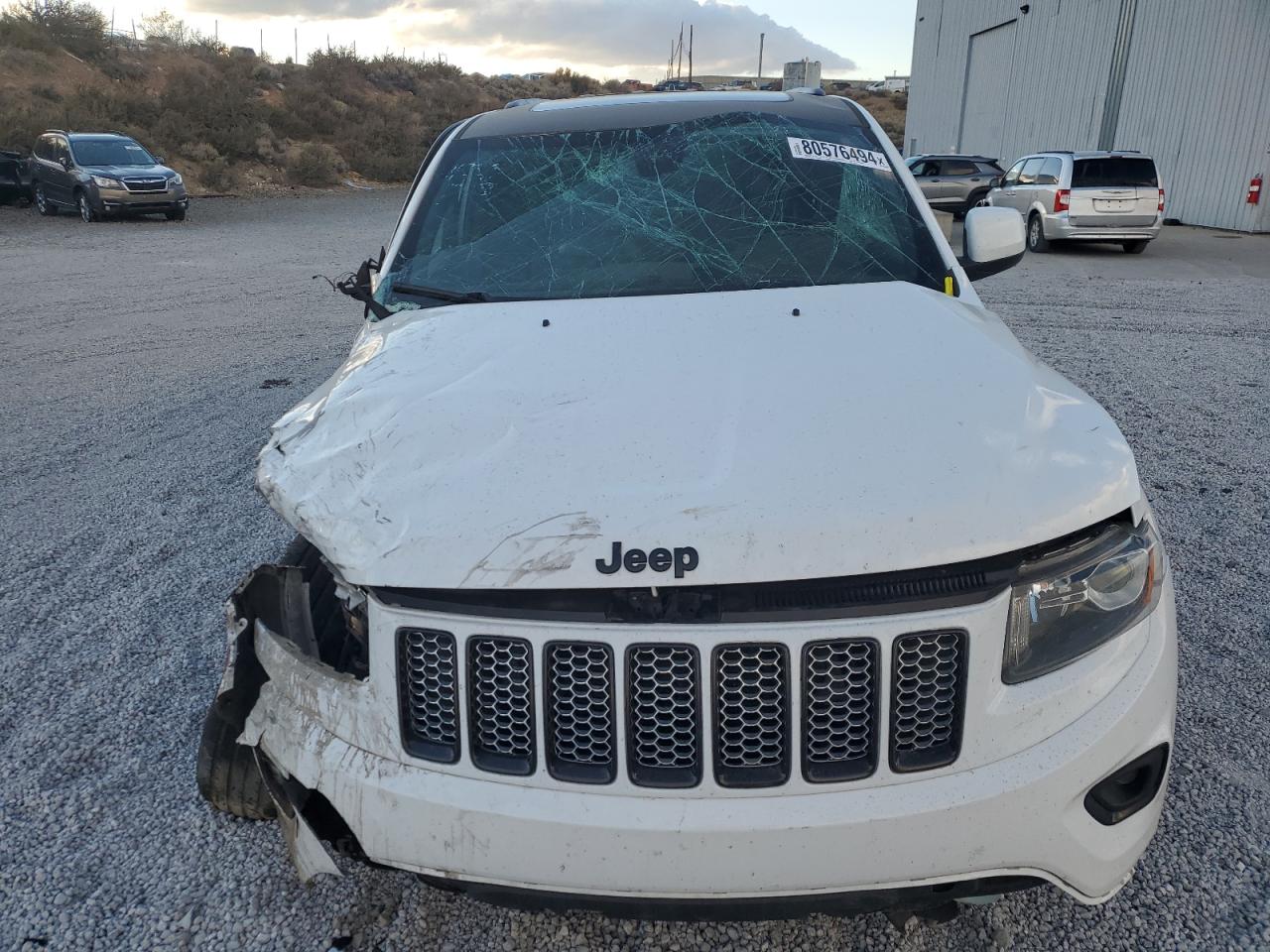 2015 Jeep Grand Cherokee VIN 1C4RJFAG0FC116440 Copart auction photo, front end / side damage thumbnail 5