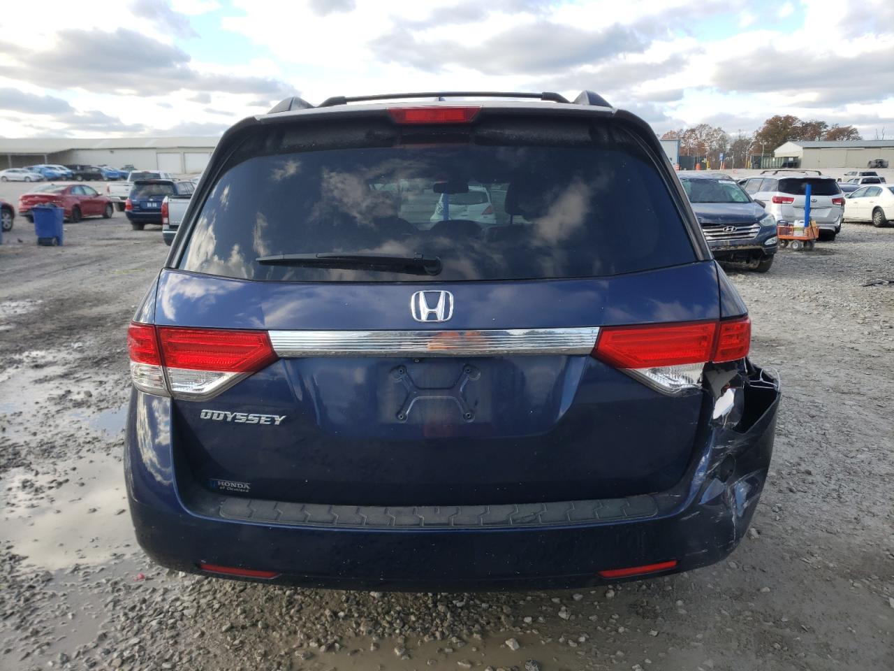 2015 Honda Odyssey VIN 5FNRL5H68FB076550 Copart auction photo, rear end / front end damage thumbnail 6