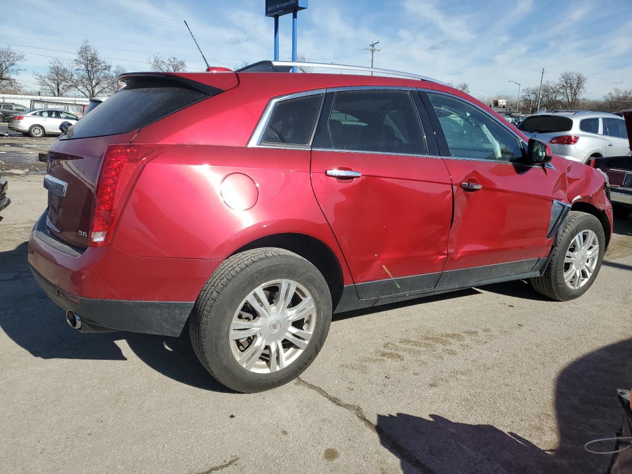 2016 Cadillac SRX VIN 3GYFNBE3XGS587167 Copart auction photo, front end / side damage thumbnail 3