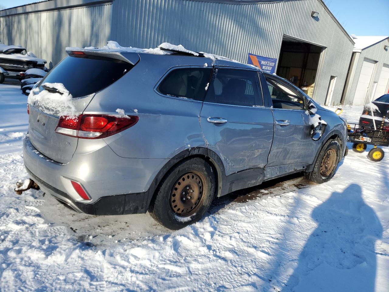 2017 Hyundai Santa Fe VIN KM8SM4HF3HU193497 Copart auction photo, rollover damage thumbnail 3