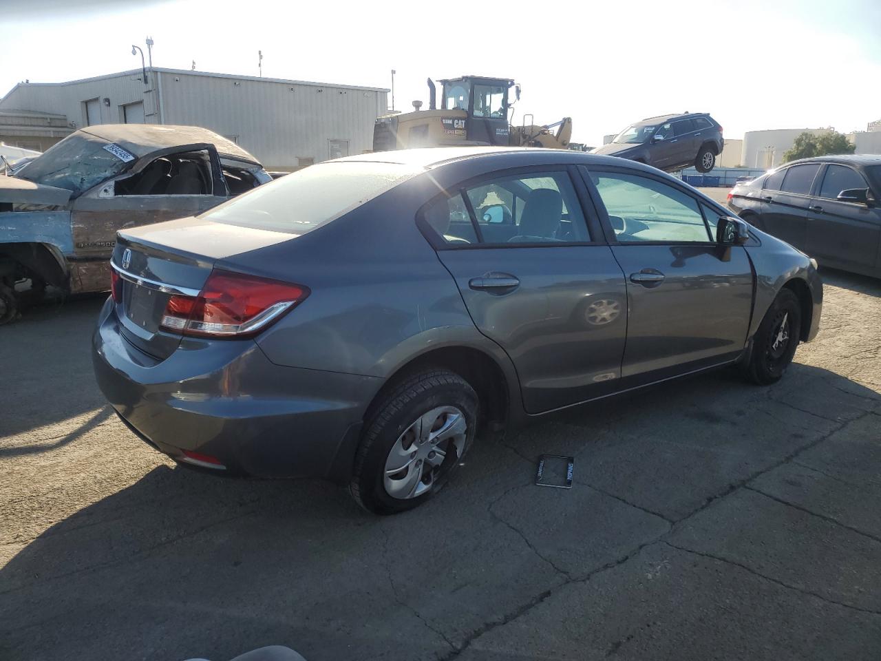 2013 Honda Civic VIN 2HGFB2F52DH508606 Copart auction photo, side damage thumbnail 3