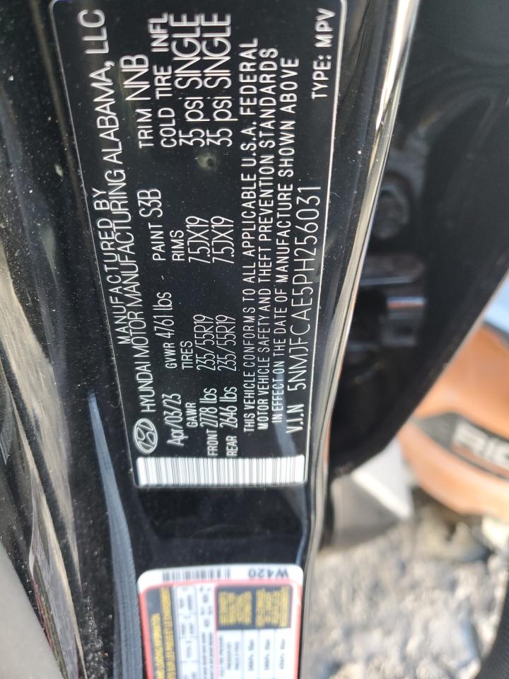 2023 Hyundai Tucson VIN 5NMJFCAE5PH256031 Copart auction photo, side / minor dent/scratches damage thumbnail 13