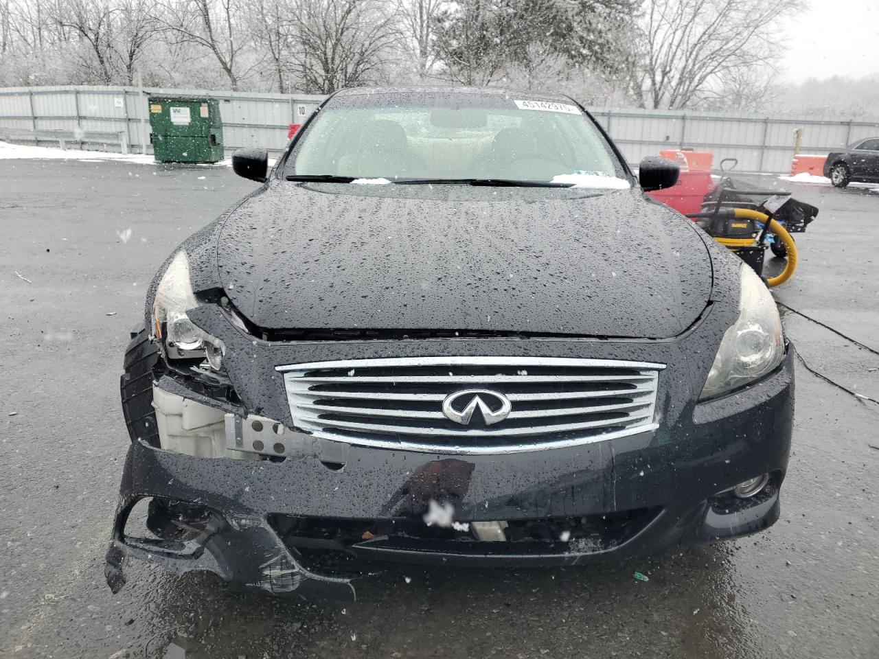 2012 Infiniti G VIN JN1CV6EL9CM470550 Copart auction photo, front end / side damage thumbnail 5