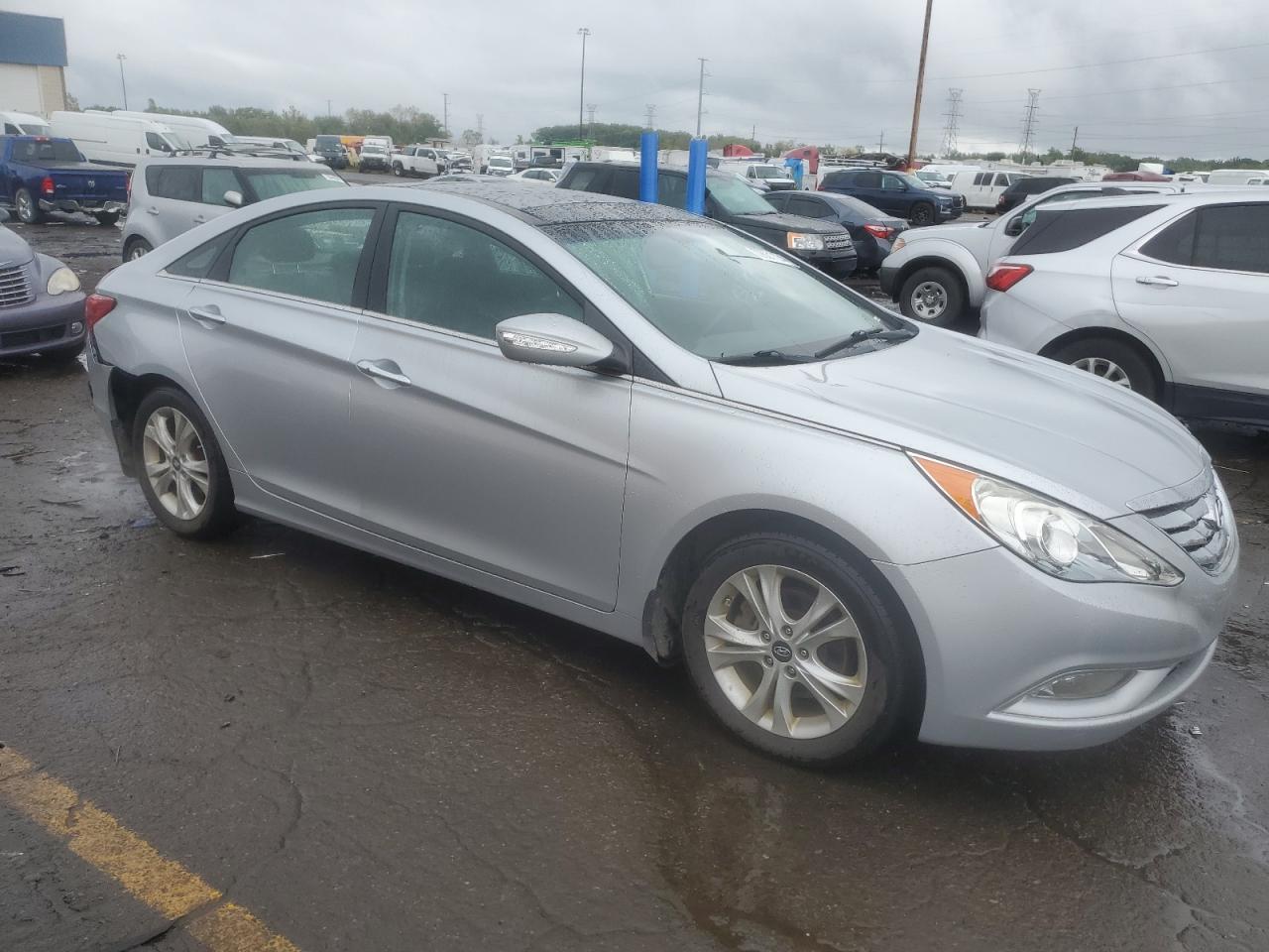 2013 Hyundai Sonata VIN 5NPEC4ACXDH635734 Copart auction photo, rear end damage thumbnail 4