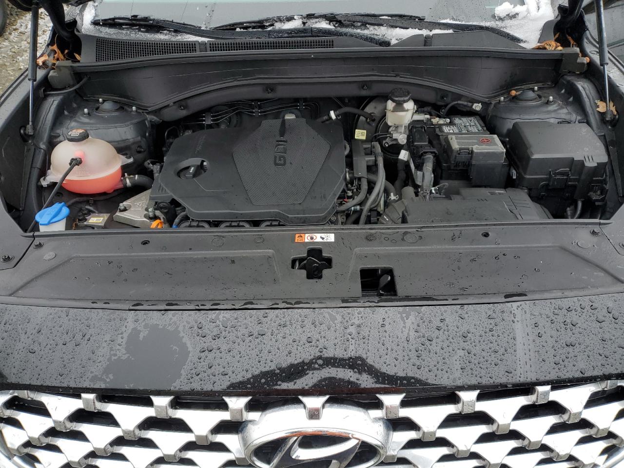 2021 Hyundai Santa Fe VIN 5NMS2DAJXMH360125 Copart auction photo, undercarriage / side damage thumbnail 12