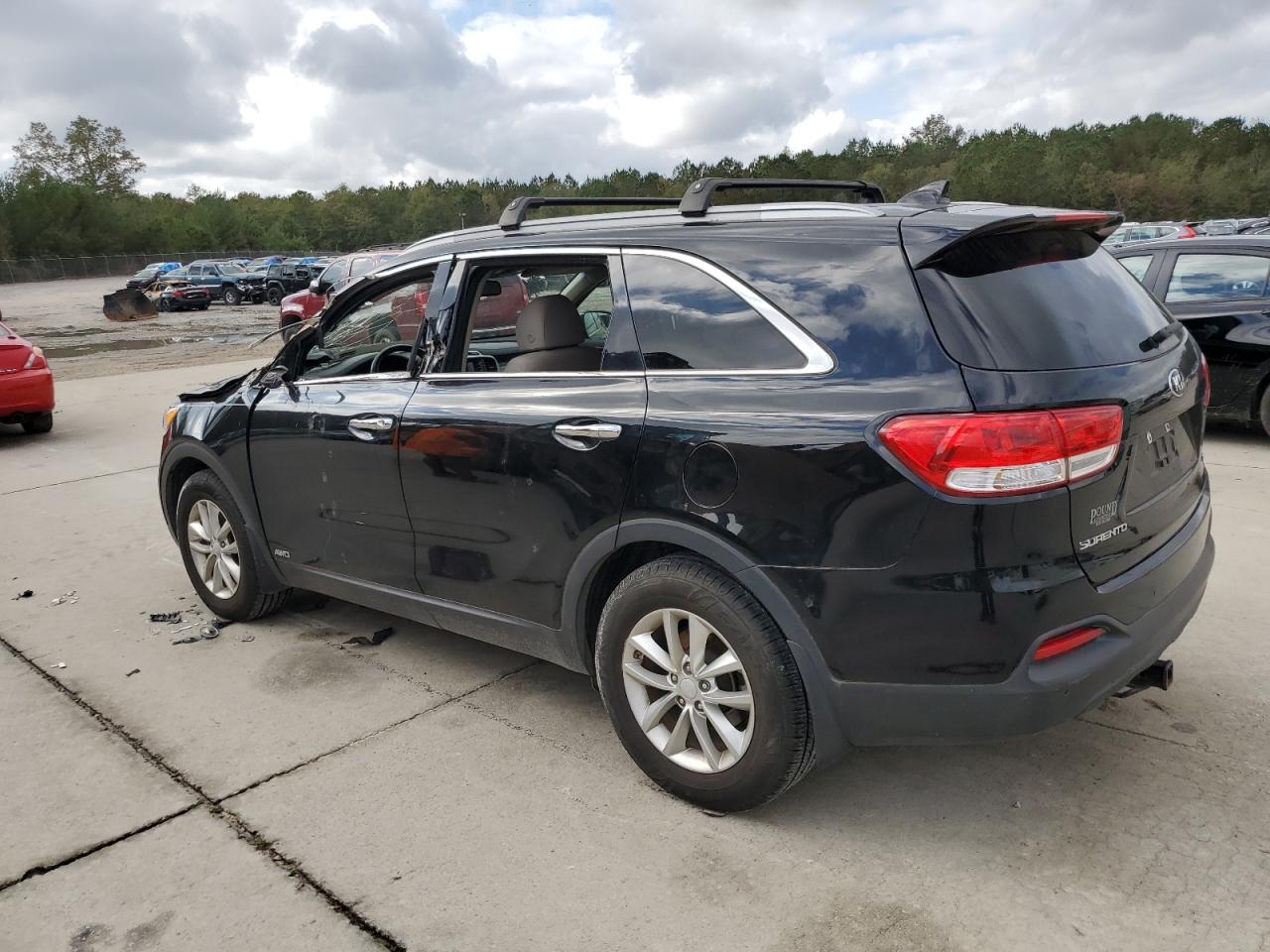 2018 KIA Sorento VIN 5XYPGDA37JG418576 Copart auction photo, front end / side damage thumbnail 2