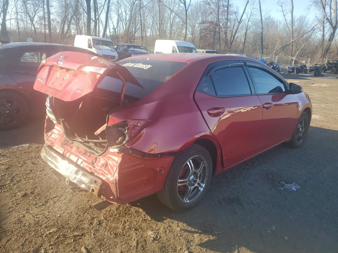 2015 Toyota Corolla VIN 2T1BURHE6FC349423 Copart auction photo, rear end damage thumbnail 3