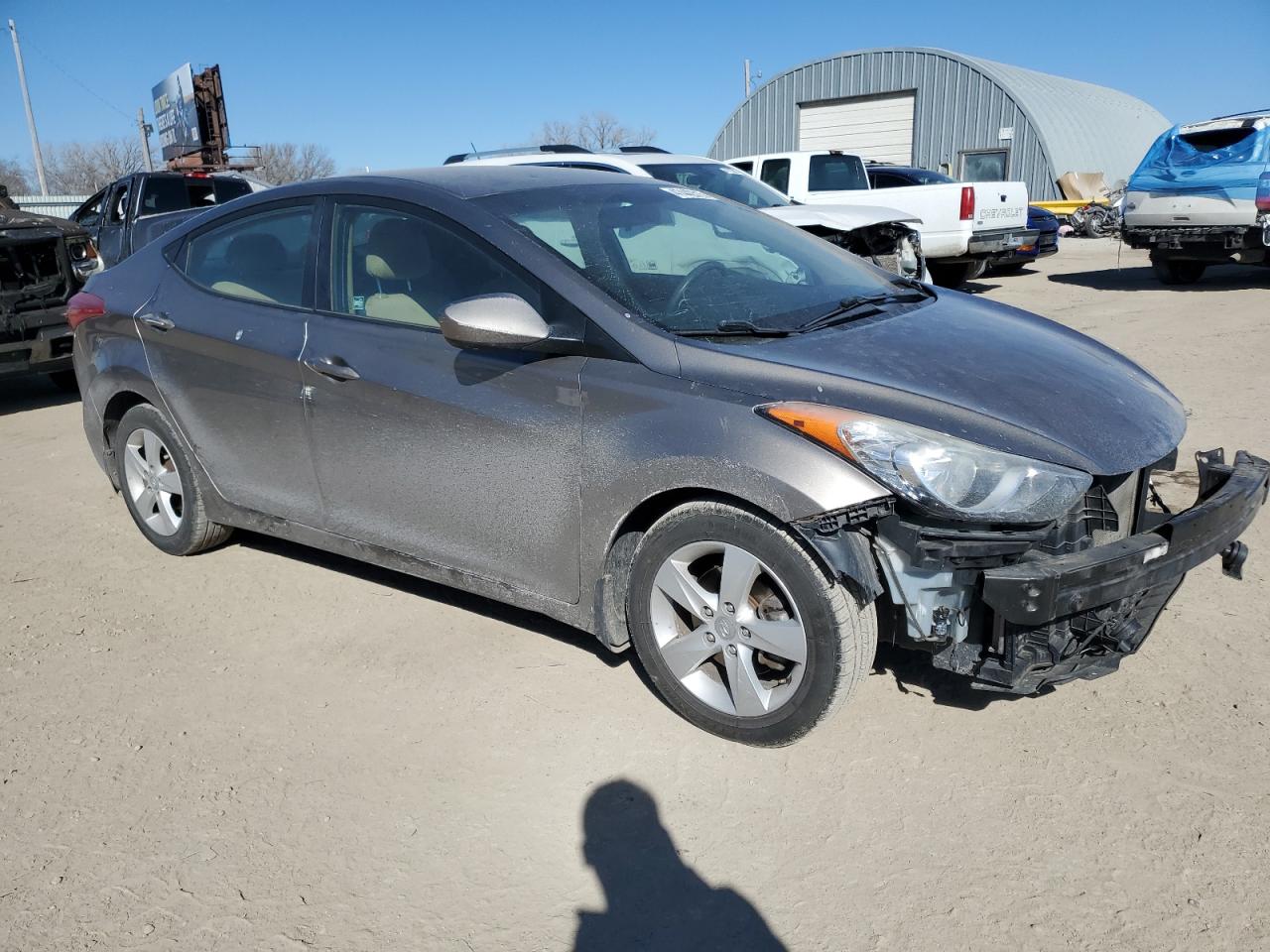 2013 Hyundai Elantra VIN 5NPDH4AE0DH231565 Copart auction photo, front end damage thumbnail 4