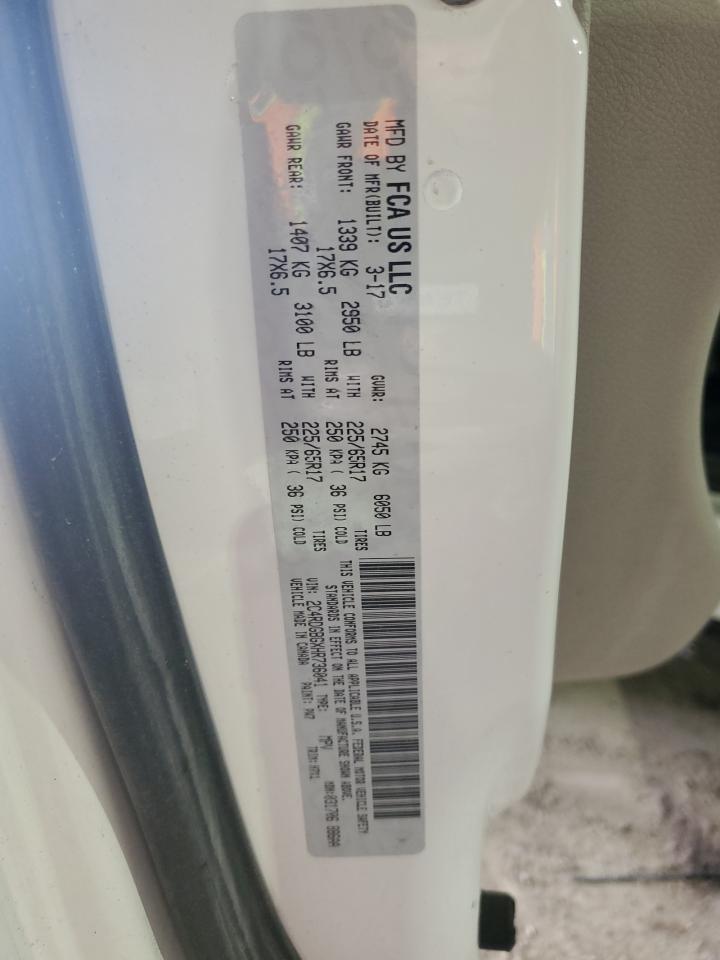 2017 Dodge Caravan VIN 2C4RDGBGXHR736041 Copart auction photo, mechanical damage thumbnail 13
