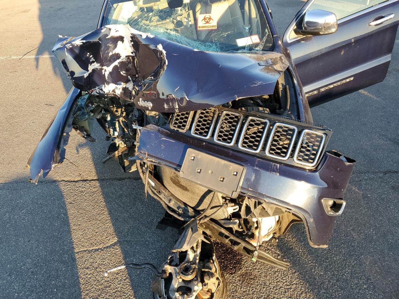 2017 Jeep Grand Cherokee VIN 1C4RJFBG7HC866290 Copart auction photo, front end / side damage thumbnail 13