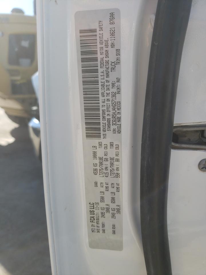 2017 RAM 2500 VIN 3C6UR5HJ4HG571362 Copart auction photo, front end / mechanical damage thumbnail 12