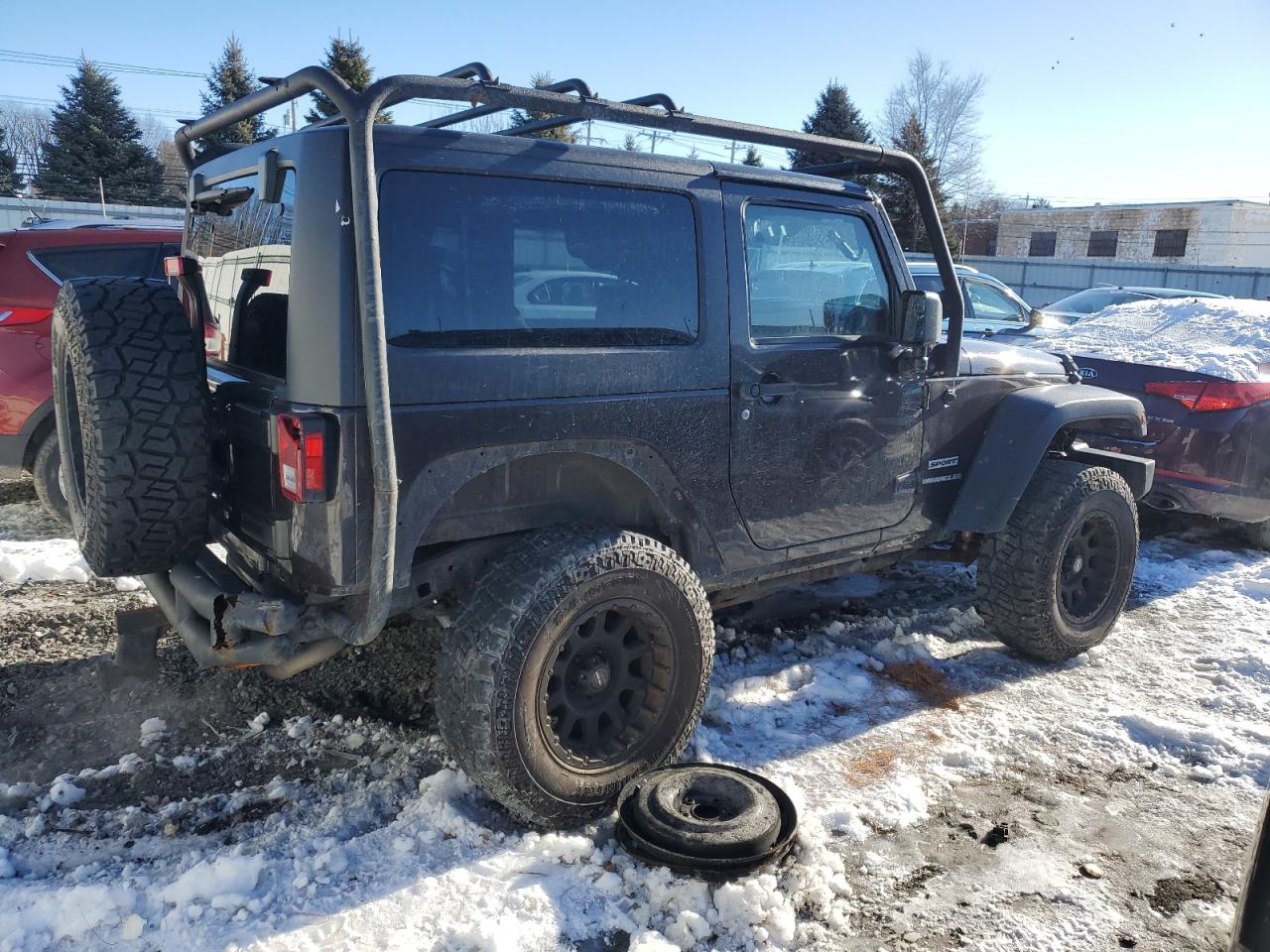 2013 Jeep Wrangler VIN 1C4AJWAG5DL661737 Copart auction photo, rear end damage thumbnail 3