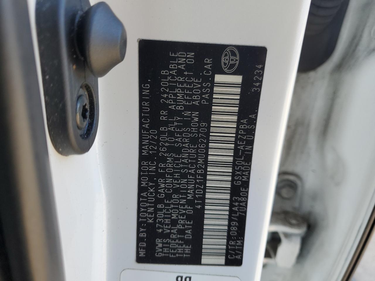 2021 Toyota Avalon VIN 4T1DZ1FB2MU062709 Copart auction photo, all over damage thumbnail 13